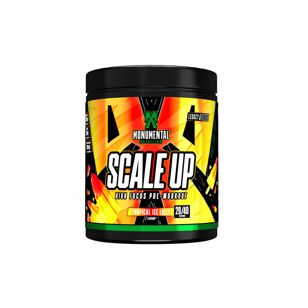 Scale Up | High Focus PUMP & STIM Pre-workout Powder 440g | Tropical Ice Lolly | 40 Servings